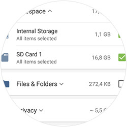 Select the data